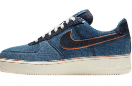3×1 x Nike Air Force 1 Low Stonewash Blue