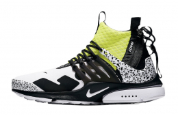 Acronym x Nike Air Presto Mid Dynamic Yellow Sep 2018 AH7832 100 KicksOnFire