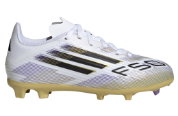 Adidas F50 League FG/MG GS Cloud White / Core Black / Gold Metallic