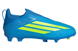 Adidas F50 League Laceless FG / Multi Ground GS Lucid Ray Blue / Team Solar Yellow 2