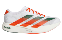 Adidas Miami Hurricanes Adizero Evo SL Cloud White / Dark Green