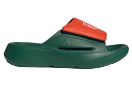 Adidas Miami Hurricanes Lightblaze Slide Dark Green / Collegiate Orange
