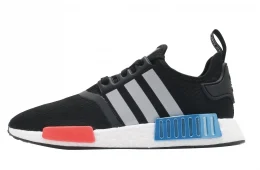 Adidas NMD R1 Core Black Silver Metallic Solar Red