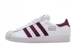 Adidas Superstar 80s Footwear White Maroon