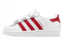 Adidas Superstar GS Footwear White Scarlet