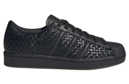Adidas Superstar Vintage Black Woven Leather