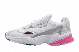 Adidas WMNS Falcon Footwear White Solar Pink Silver Metallic