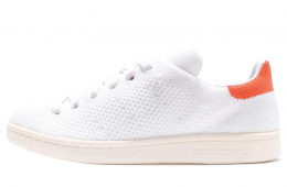 Adidas WMNS Stan Smith Primeknit Footwear White Semi Flash Orange