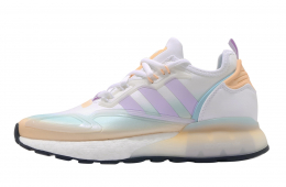 Adidas WMNS ZX 2K Boost Cloud White Purple Tint Acid Orange