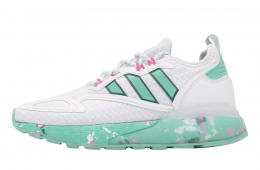 Adidas ZX 2K Boost Footwear White Active Mint Scarlet Pink
