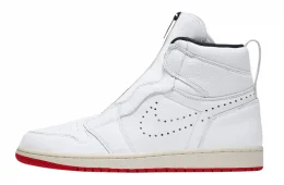 Air Jordan 1 High Zip White University Red