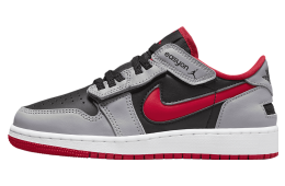 Air Jordan 1 Low FlyEase GS Black / Cement Grey / Fire Red