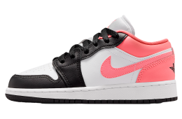 Air Jordan 1 Low GS Black / White / Pink Gaze