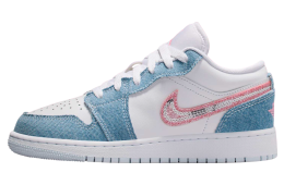 Air Jordan 1 Low GS Denim Sequin