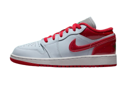 Air Jordan 1 Low GS Football Grey University Red