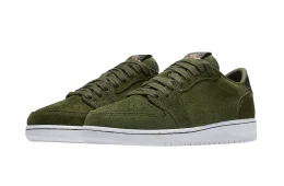 Air Jordan 1 Low GS Swooshless Legion Green