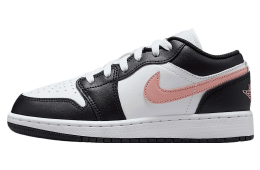Air Jordan 1 Low GS White / Black / Rust Pink