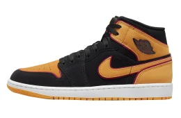 Air Jordan 1 Mid Fat Tongue Black Orange