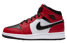 Air Jordan 1 Mid GS Black Gym Red