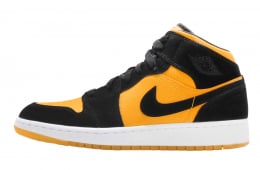 Air Jordan 1 Mid GS Black University Gold