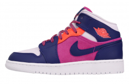 Air Jordan 1 Mid GS Fire Pink Regency Purple