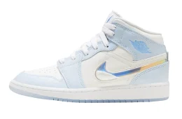 Air Jordan 1 Mid GS Glitter Swoosh