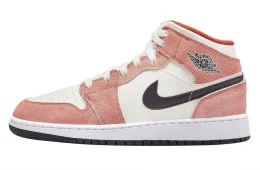 Air Jordan 1 Mid GS Orange Suede