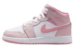 Air Jordan 1 Mid GS Pearl Pink / White