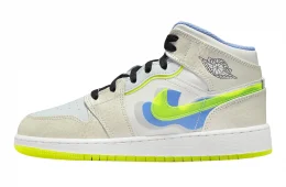 Air Jordan 1 Mid GS Volt Blue