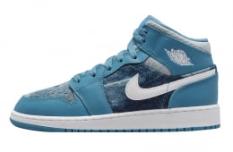 Air Jordan 1 Mid GS Washed Denim