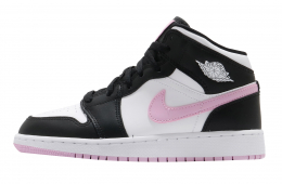 Air Jordan 1 Mid GS White Black Light Arctic Pink