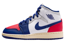 Air Jordan 1 Mid GS White / University Red