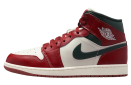 Air Jordan 1 Mid Red Stone / Midnight Green