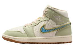 Air Jordan 1  Mid Sail / Olive Aura