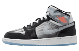 Air Jordan 1 Mid School GS Black / Total Crimson