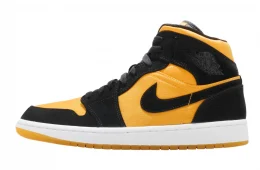 Air Jordan 1 Mid SE Black University Gold