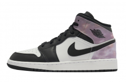 Air Jordan 1 Mid SE GS Black Bleached Coral