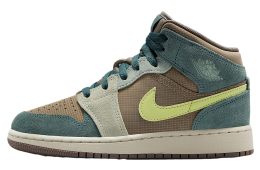 Air Jordan 1 Mid SE GS Khaki / Hasta
