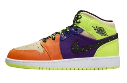 Air Jordan 1 Mid SE GS Volt Vivid Orange