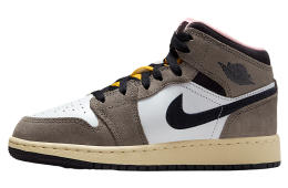 Air Jordan 1 Mid SE GS White / Cave Stone