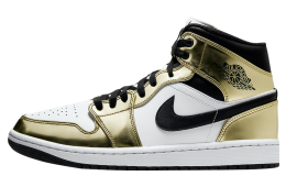 Air Jordan 1 Mid SE White Metallic Gold