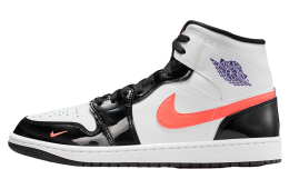 Air Jordan 1 Mid White / Court Purple / Bright Mango