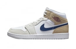 Air Jordan 1 Mid White tan
