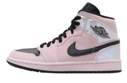 Air Jordan 1 Mid WMNS Barely Rose Black