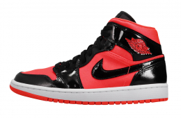 Air Jordan 1 Mid WMNS Bright Crimson Black