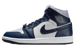 Air Jordan 1 Mid WMNS Football Grey / Midnight Navy