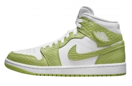 Air Jordan 1 Mid WMNS Green Python