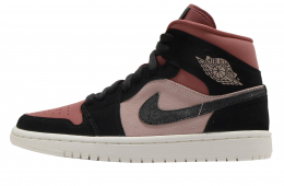 Air Jordan 1 Mid WMNS Particle Beige Black Canyon Rust