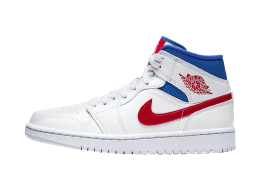 Air Jordan 1 Mid WMNS White University Red