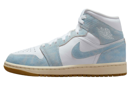 Air Jordan 1 Mid WMNS White / Worn Blue